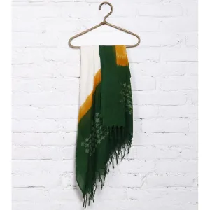 White Ikat Orissa Cotton Dupatta