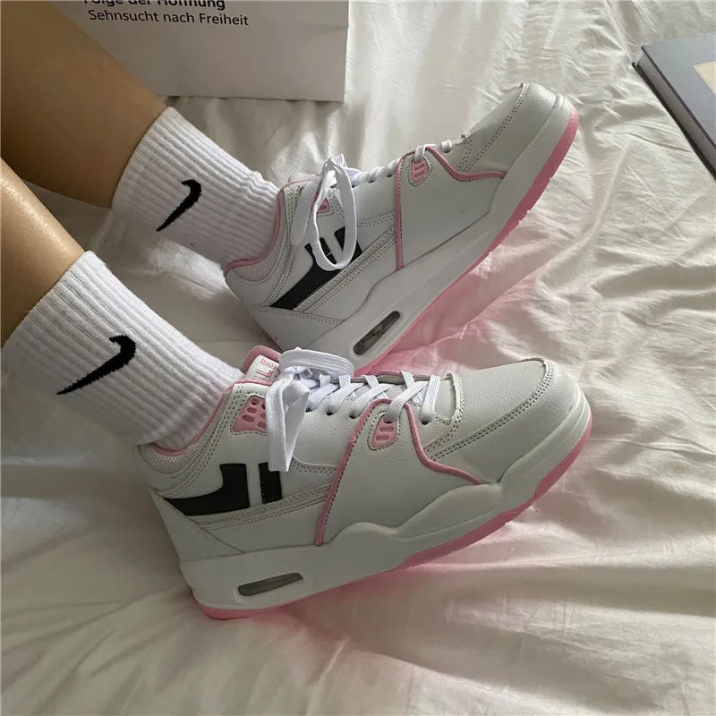 White Pink College style sports shoes UB3529