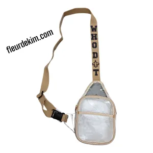 WHO D⚜️T sling clear crossbody bag gold