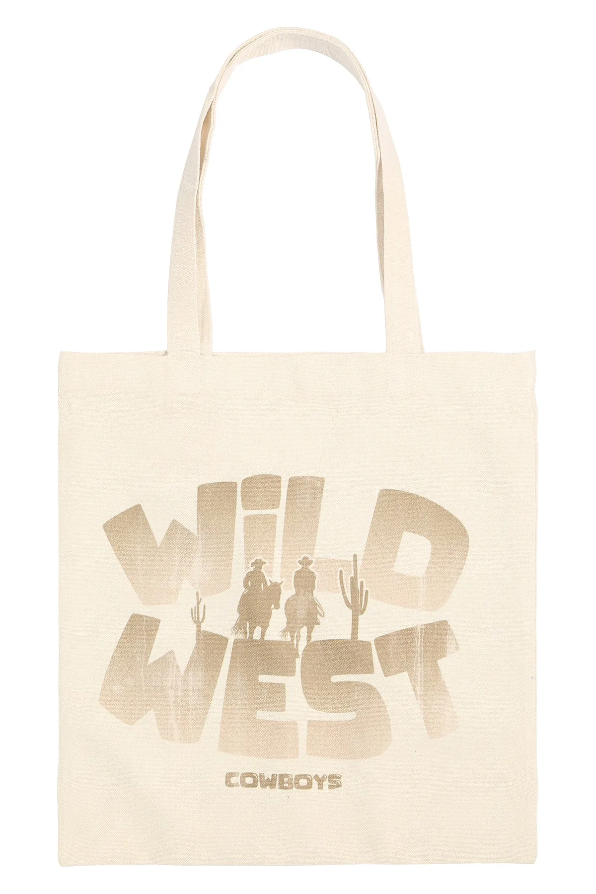 WILD WEST COWBOYS MINIMALIST PRINT TOTE BAG