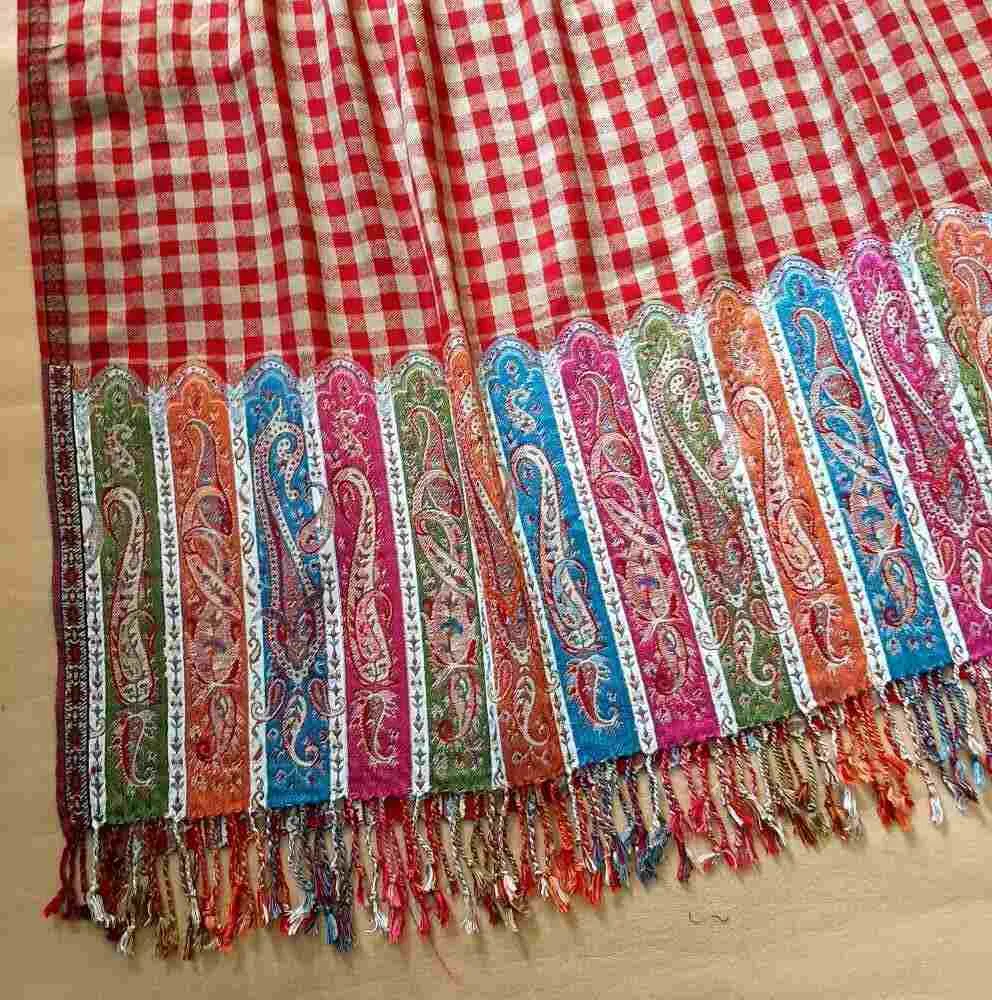 Winter Shawl – Large – Warm – Acrylic Wool – Red- ZSH91