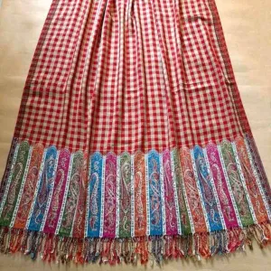 Winter Shawl – Large – Warm – Acrylic Wool – Red- ZSH91