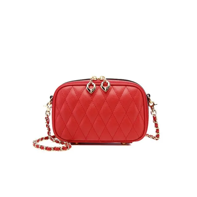 Women  Chain Plaid Camera Shoulder Bags