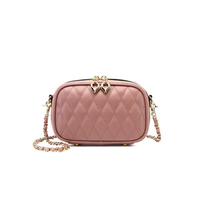 Women  Chain Plaid Camera Shoulder Bags