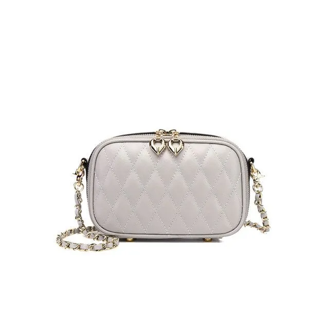 Women  Chain Plaid Camera Shoulder Bags