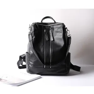 Women Leather Shoulder Bag, Convertible Backpack, Full Grain Leather Backpack Purse