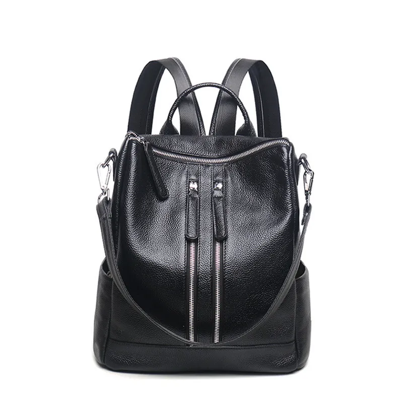 Women Leather Shoulder Bag, Convertible Backpack, Full Grain Leather Backpack Purse