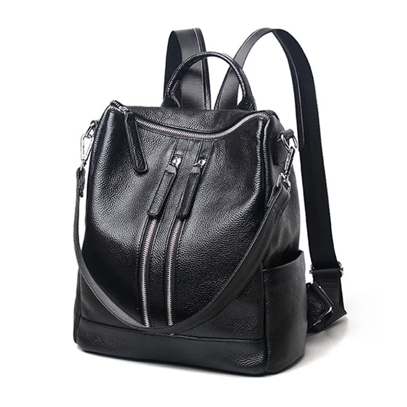 Women Leather Shoulder Bag, Convertible Backpack, Full Grain Leather Backpack Purse
