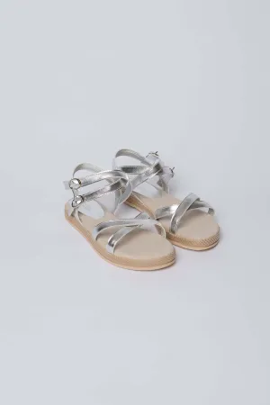Women Shoes Faux Leather Slip On Sneakers Silver