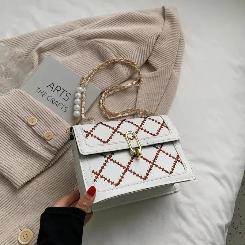 Women Shoulder Chain Mini Crossbody Square Bag