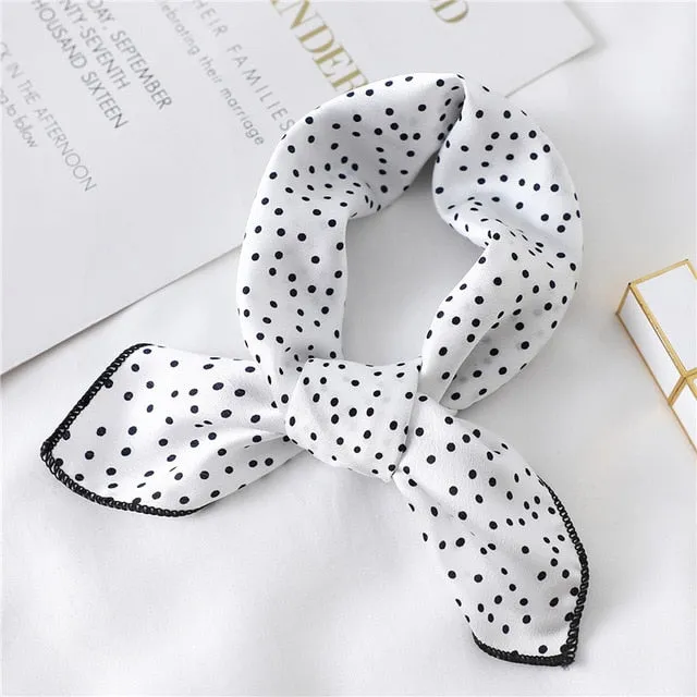 Women Small Satin Scarf Foulard Handkerchief Bandana Neck Hair Tie Scarves Shawls