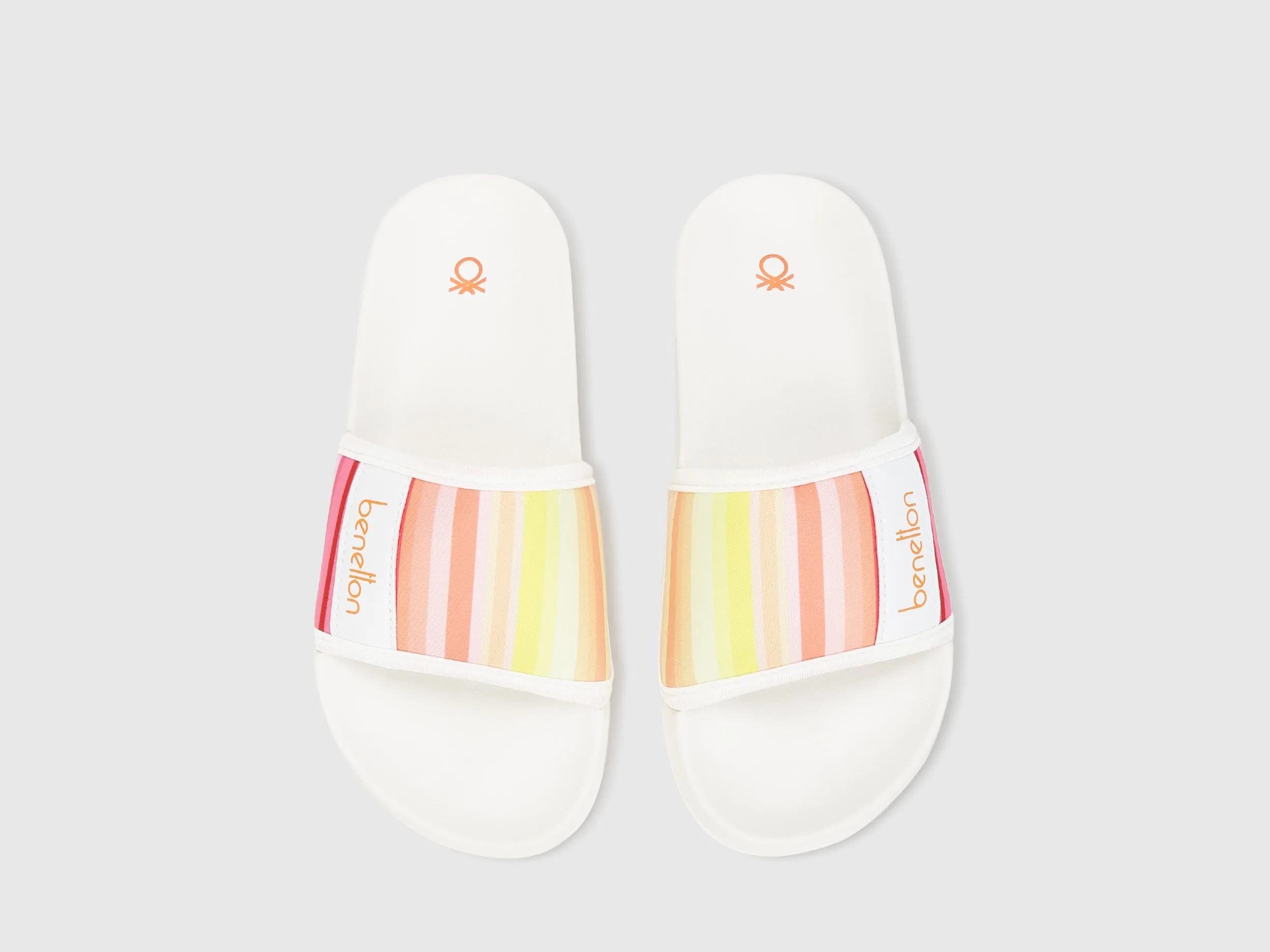 Women Striped Slip-On Sliders