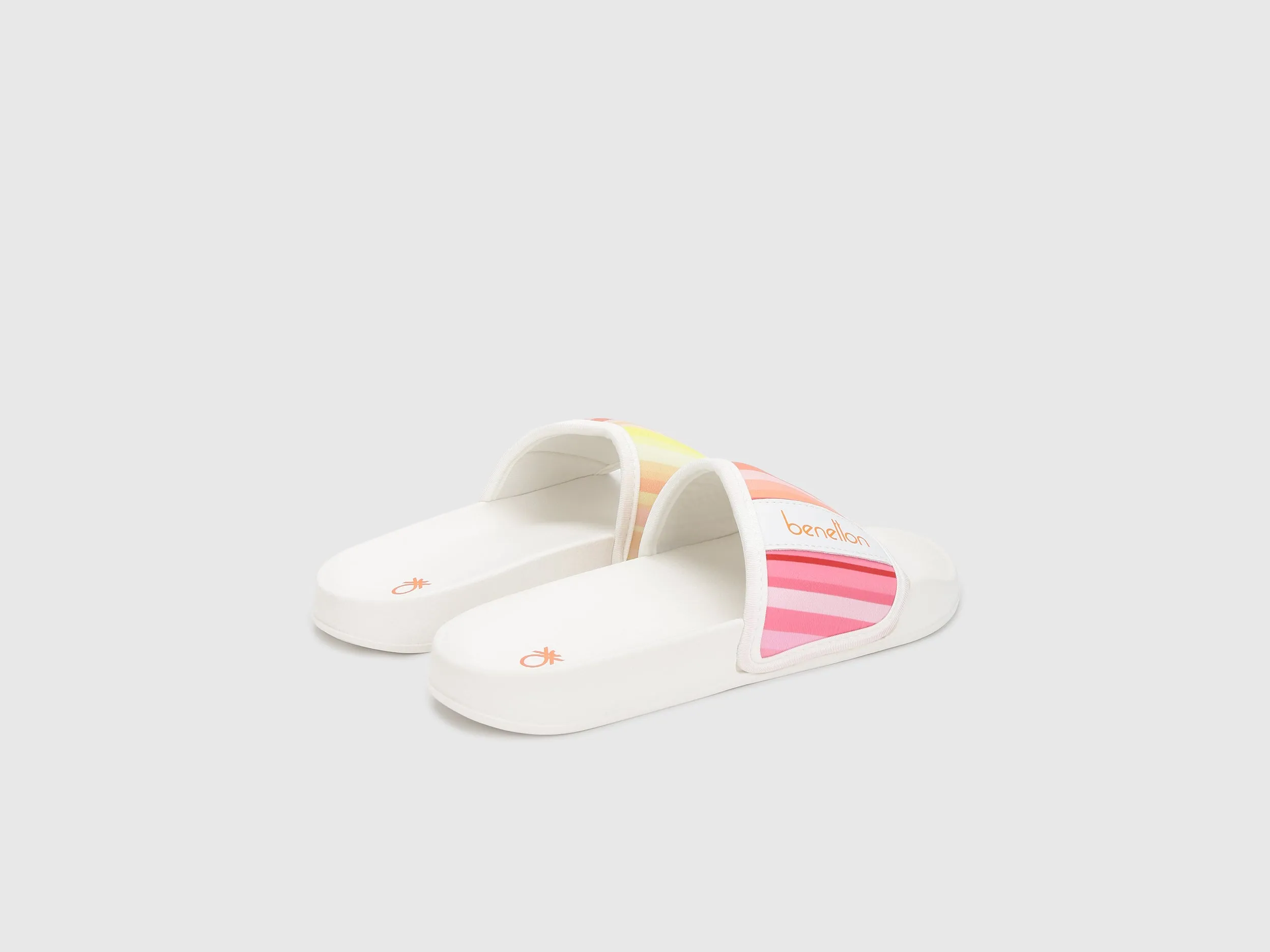 Women Striped Slip-On Sliders