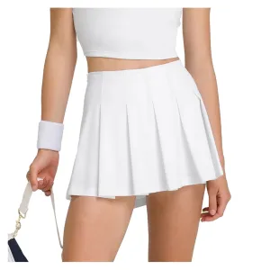 Women`s Classic Pleated Mini Tennis Skort Bright White