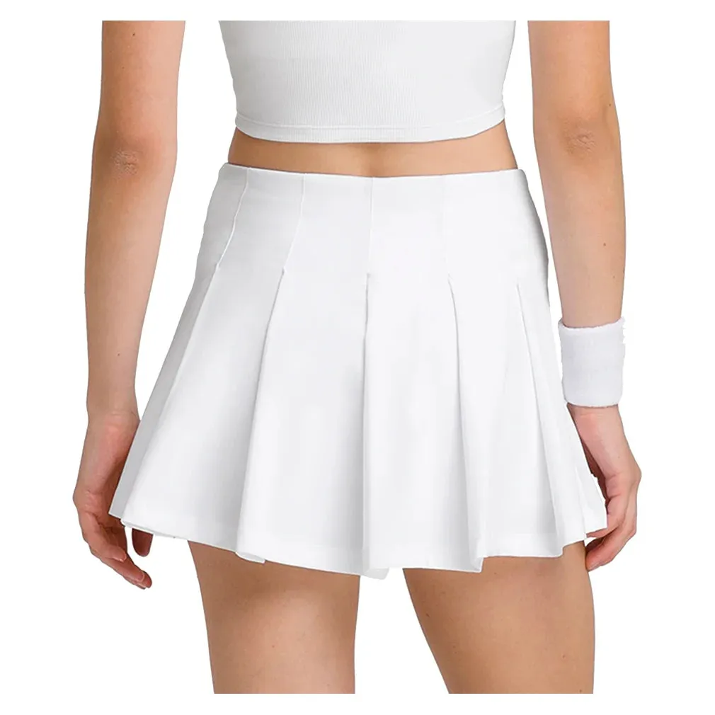 Women`s Classic Pleated Mini Tennis Skort Bright White