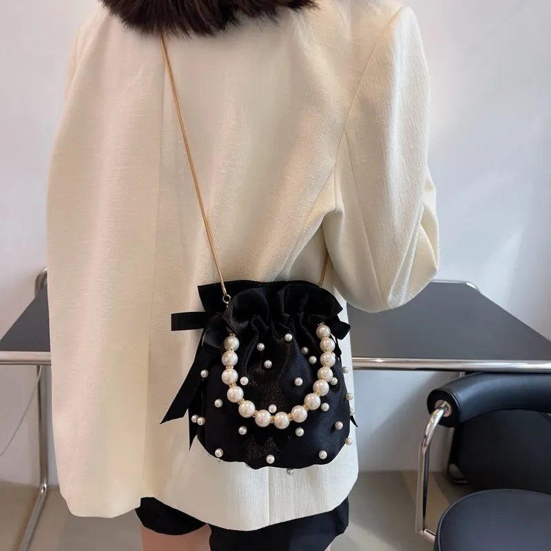 Women's Fashion Personality Trendy Chain Pearl Shoulder Bags