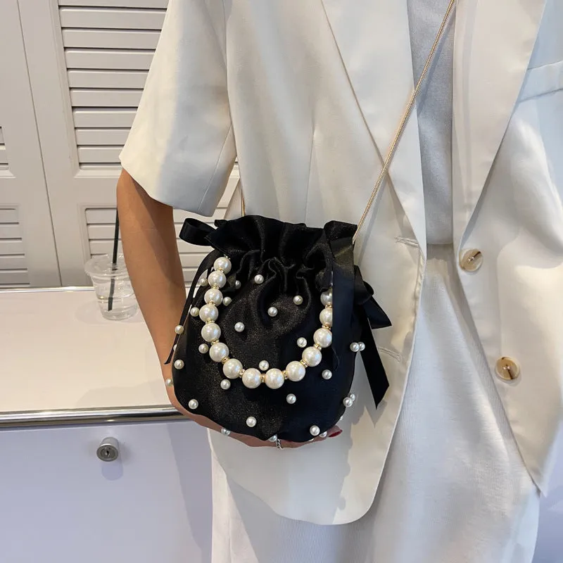 Women's Fashion Personality Trendy Chain Pearl Shoulder Bags