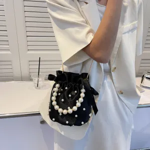 Women's Fashion Personality Trendy Chain Pearl Shoulder Bags