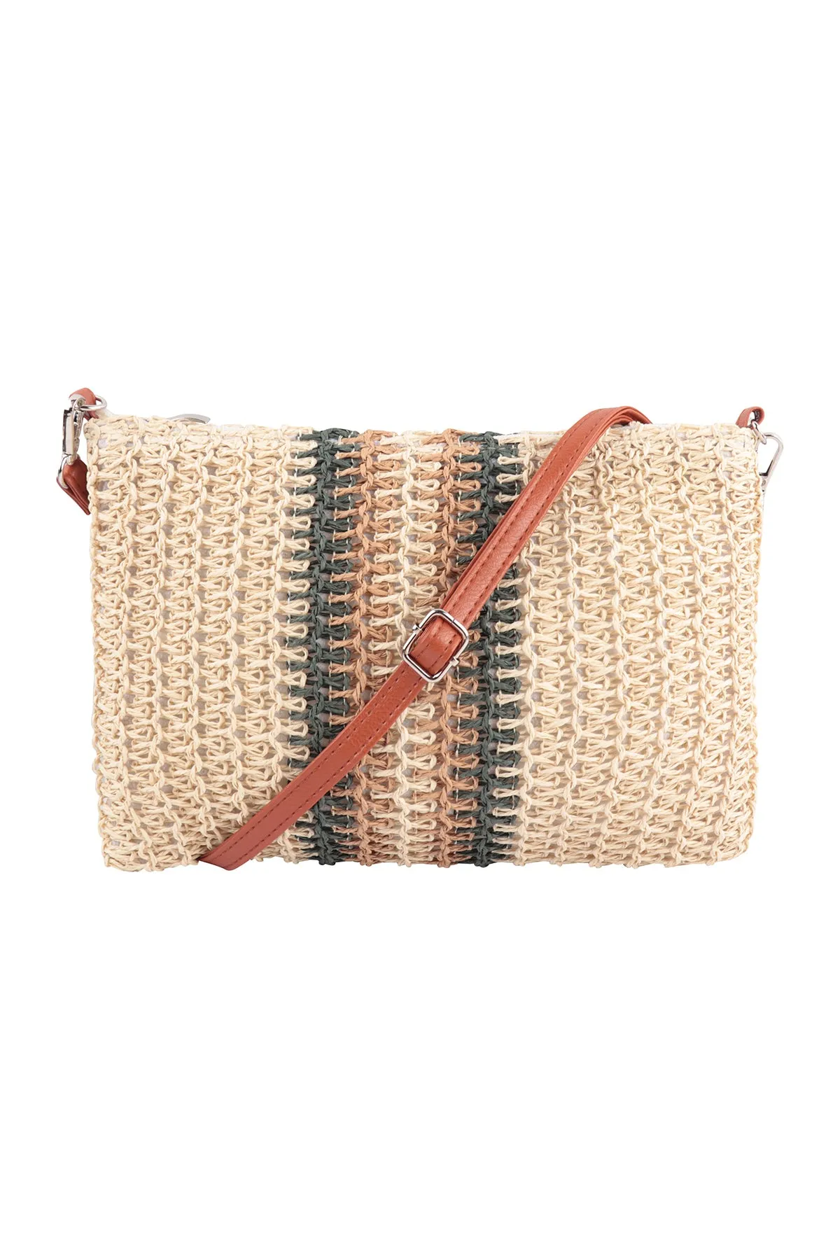 WOMENS FASHION WOVEN CROSSBODY SLING BAG