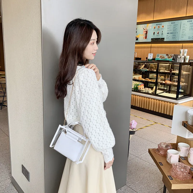 Women's Mother Two-piece Set Transparent Chain Shoulder Bags