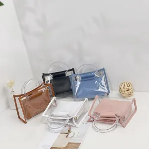 Women's Mother Two-piece Set Transparent Chain Shoulder Bags