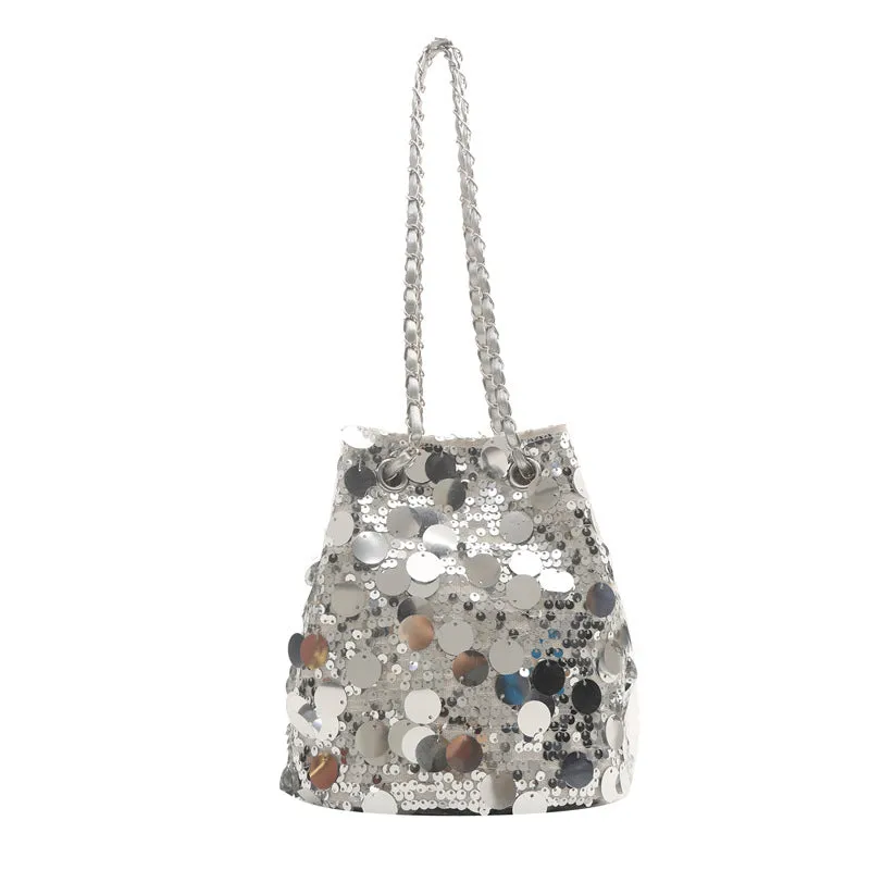 Women's Popular Sequined Design Versatile Chain Shoulder Bags