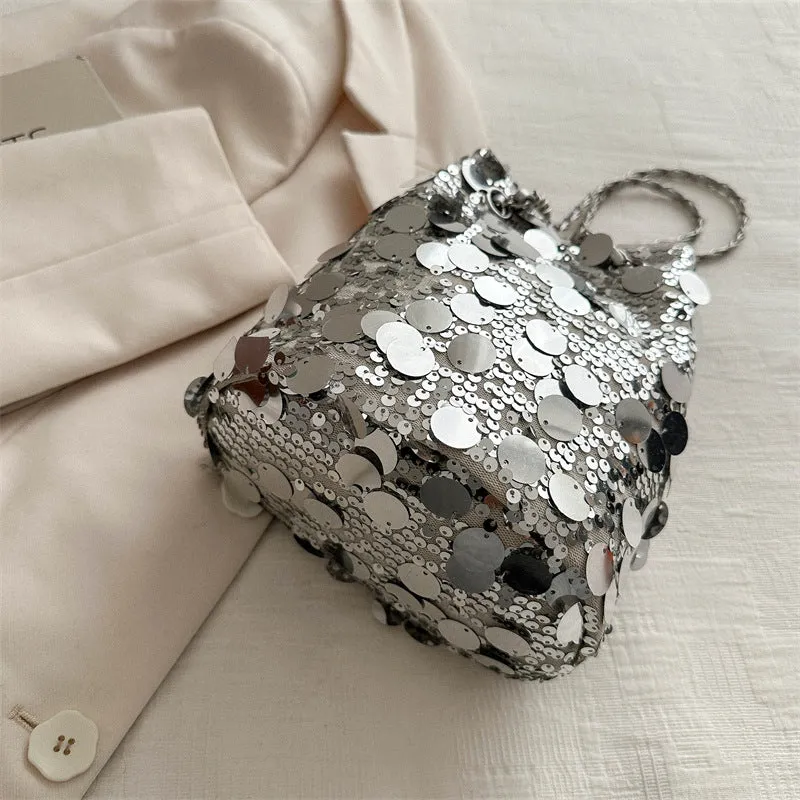 Women's Popular Sequined Design Versatile Chain Shoulder Bags