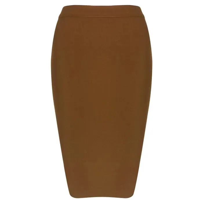 Women's Sexy Bandage Skirts Knee Length Tight Stretchy Bodycon Skirt Office Party