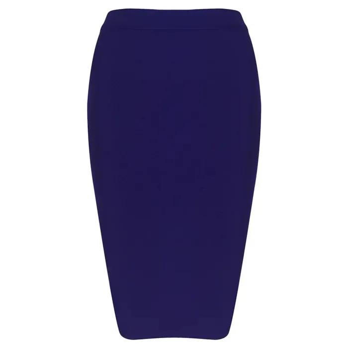 Women's Sexy Bandage Skirts Knee Length Tight Stretchy Bodycon Skirt Office Party
