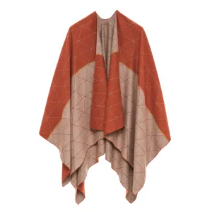 Women's Shawl Wrap Poncho Ruana Cape Cardigan Sweater Open Front (PC08-9)