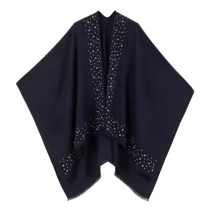 Women's Shawl Wrap Poncho Ruana Cape Cardigan Sweater Open Front (PCP-2)