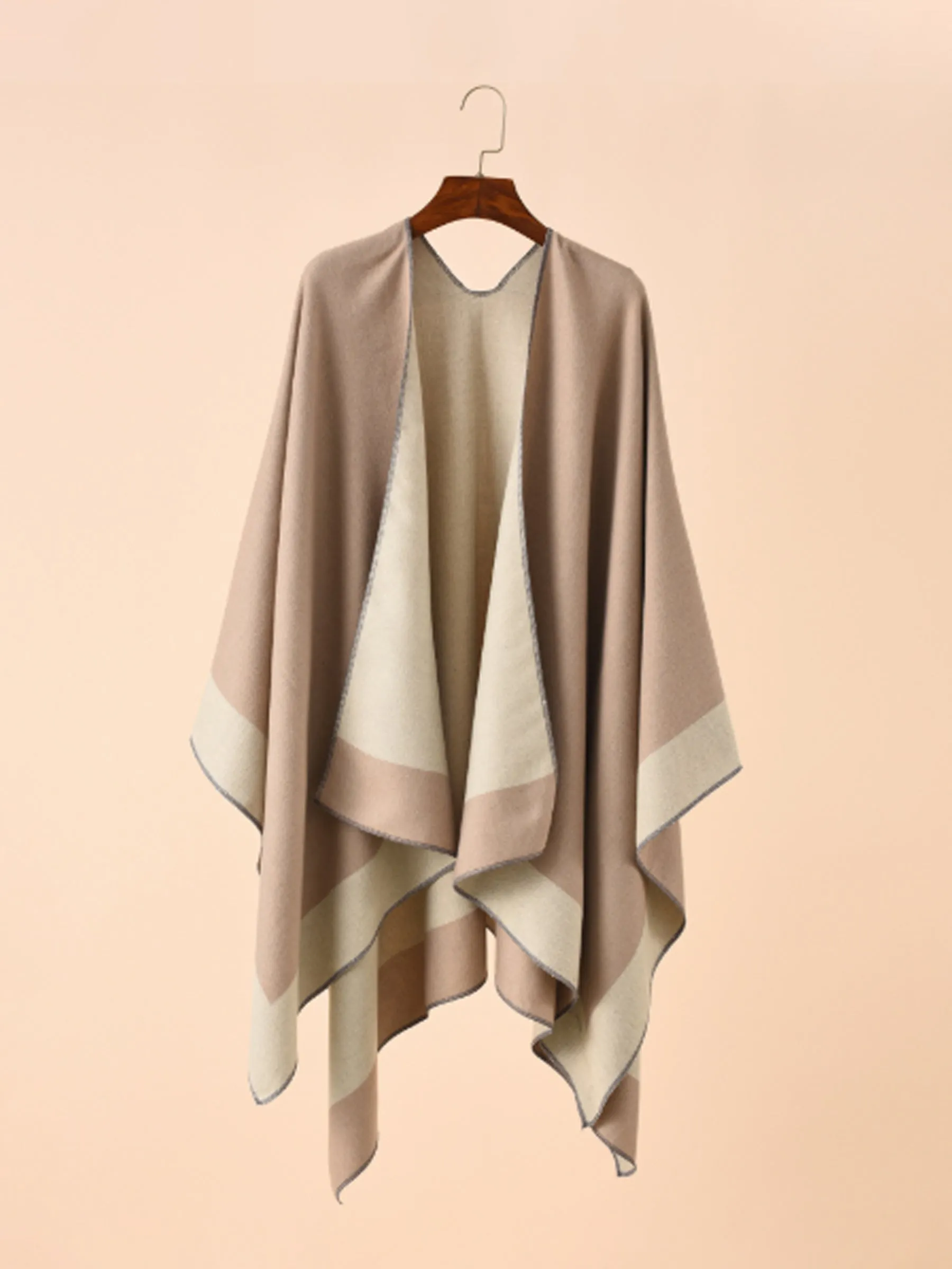 Women's Shawl Wraps Open Front Cape Warm Oversized Shawls for Fall Winter