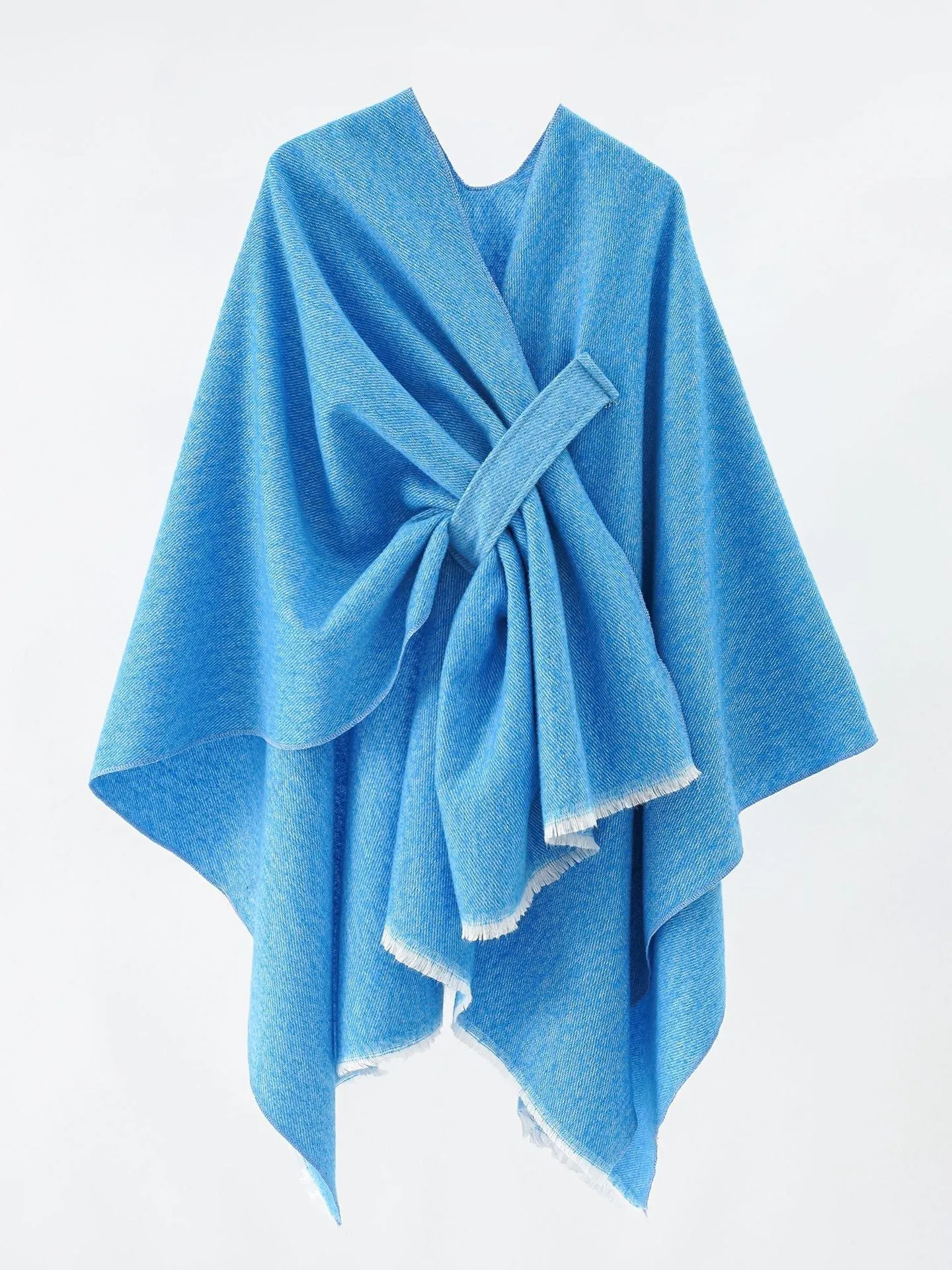 Women's solid color autumn and winter imitation cashmere shawl monochrome cape solid color shawl