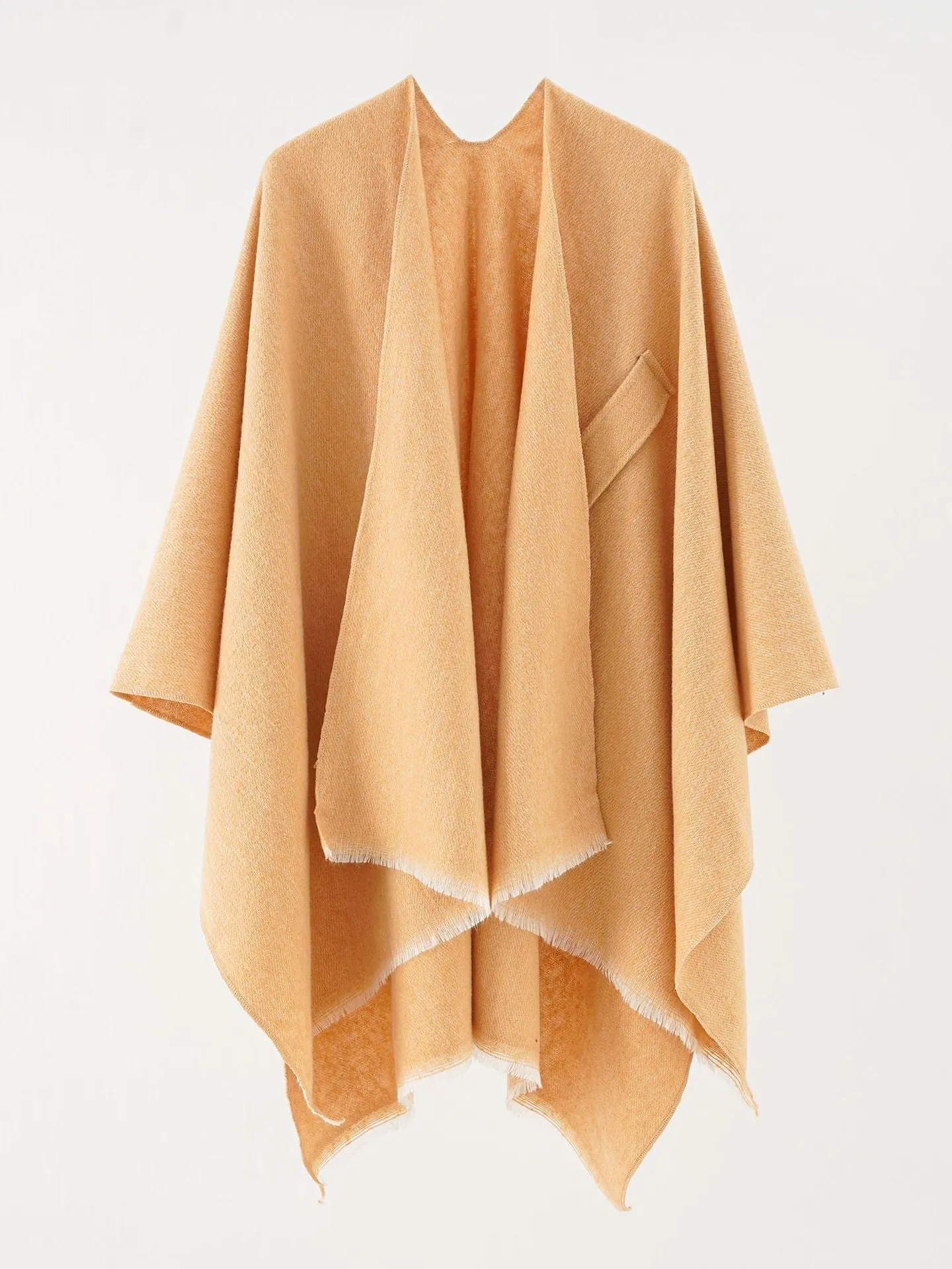 Women's solid color autumn and winter imitation cashmere shawl monochrome cape solid color shawl