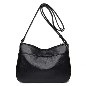 Women's Urban Simple Soft Leather Large Capacity Shoulder Bags