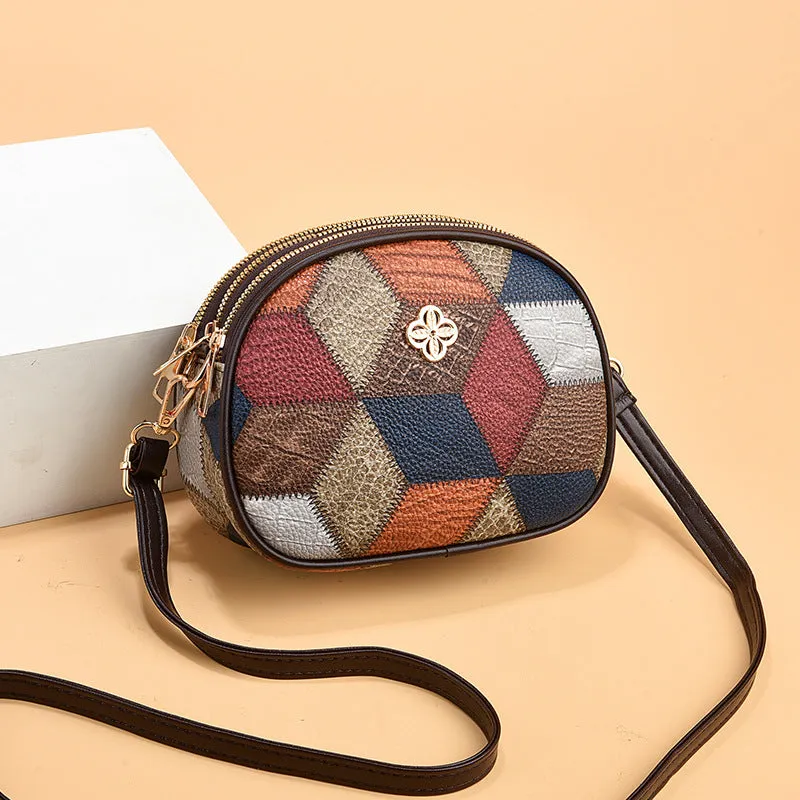 Women's Versatile Fashion Soft Leather Mobile Shoulder Bags