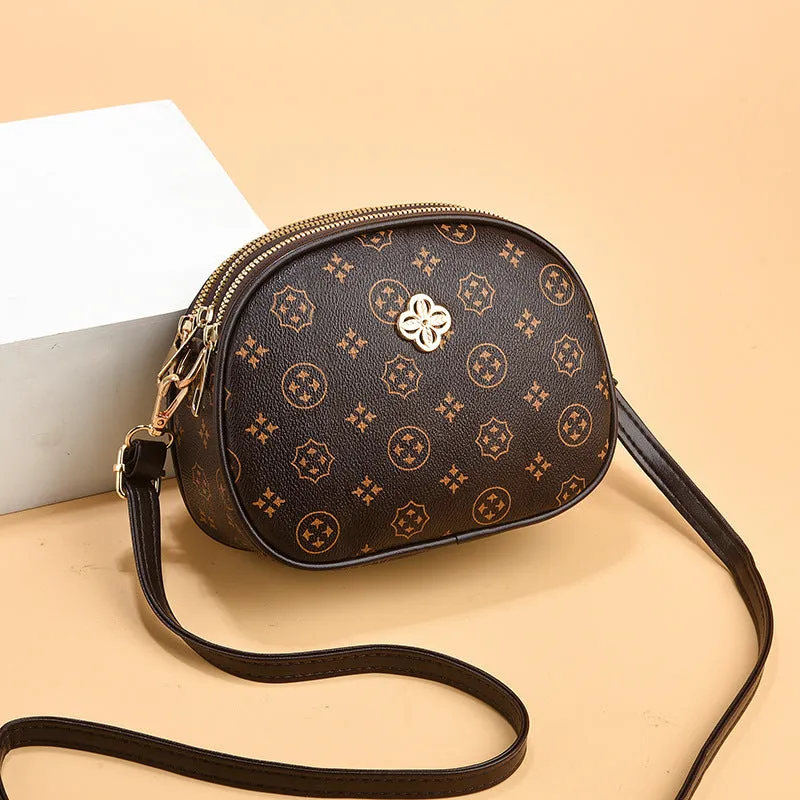 Women's Versatile Fashion Soft Leather Mobile Shoulder Bags