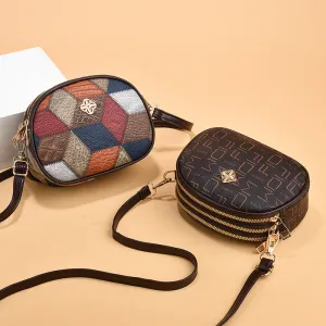 Women's Versatile Fashion Soft Leather Mobile Shoulder Bags