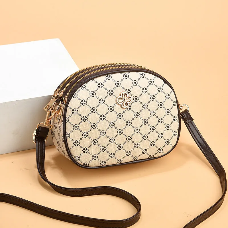Women's Versatile Fashion Soft Leather Mobile Shoulder Bags