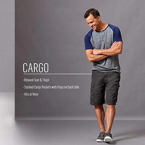 Wrangler Authentics Men's Premium Cargo Short, Anthracite Twill, 36