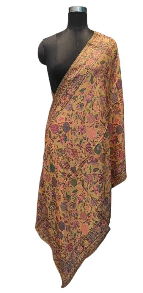 Yellow Fine Wool Pashmina