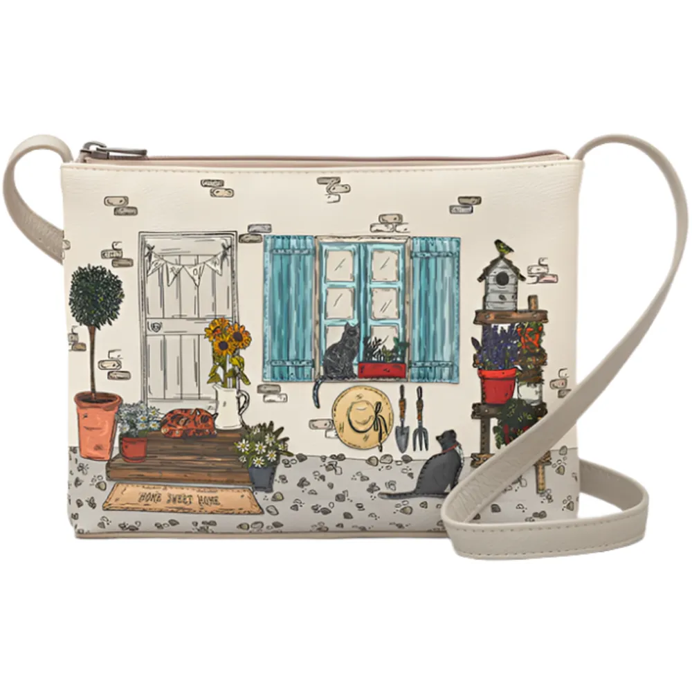 Yoshi Country Cottage Leather Cross Body Bag
