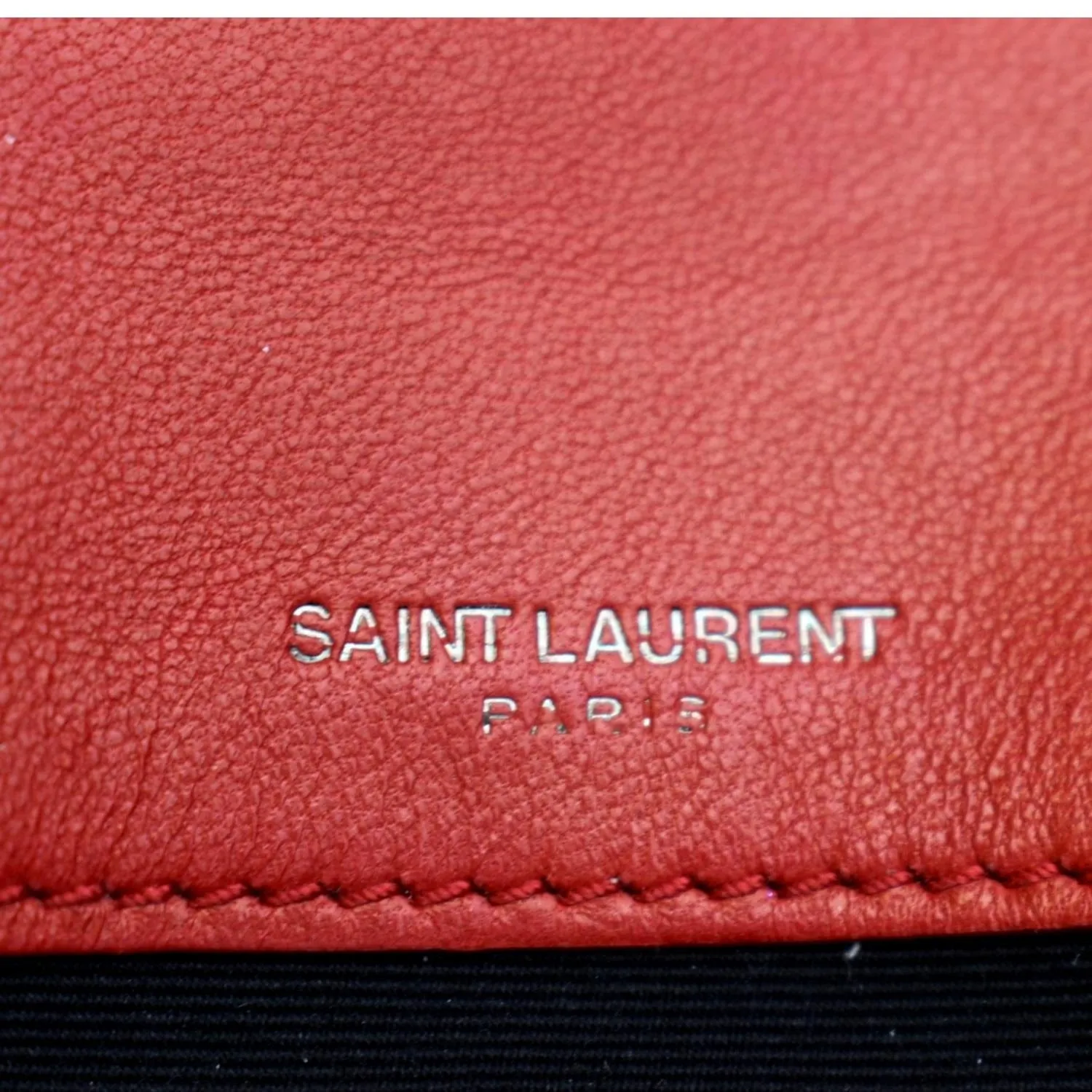 YVES SAINT LAURENT Jamie Leather Shoulder Bag Red