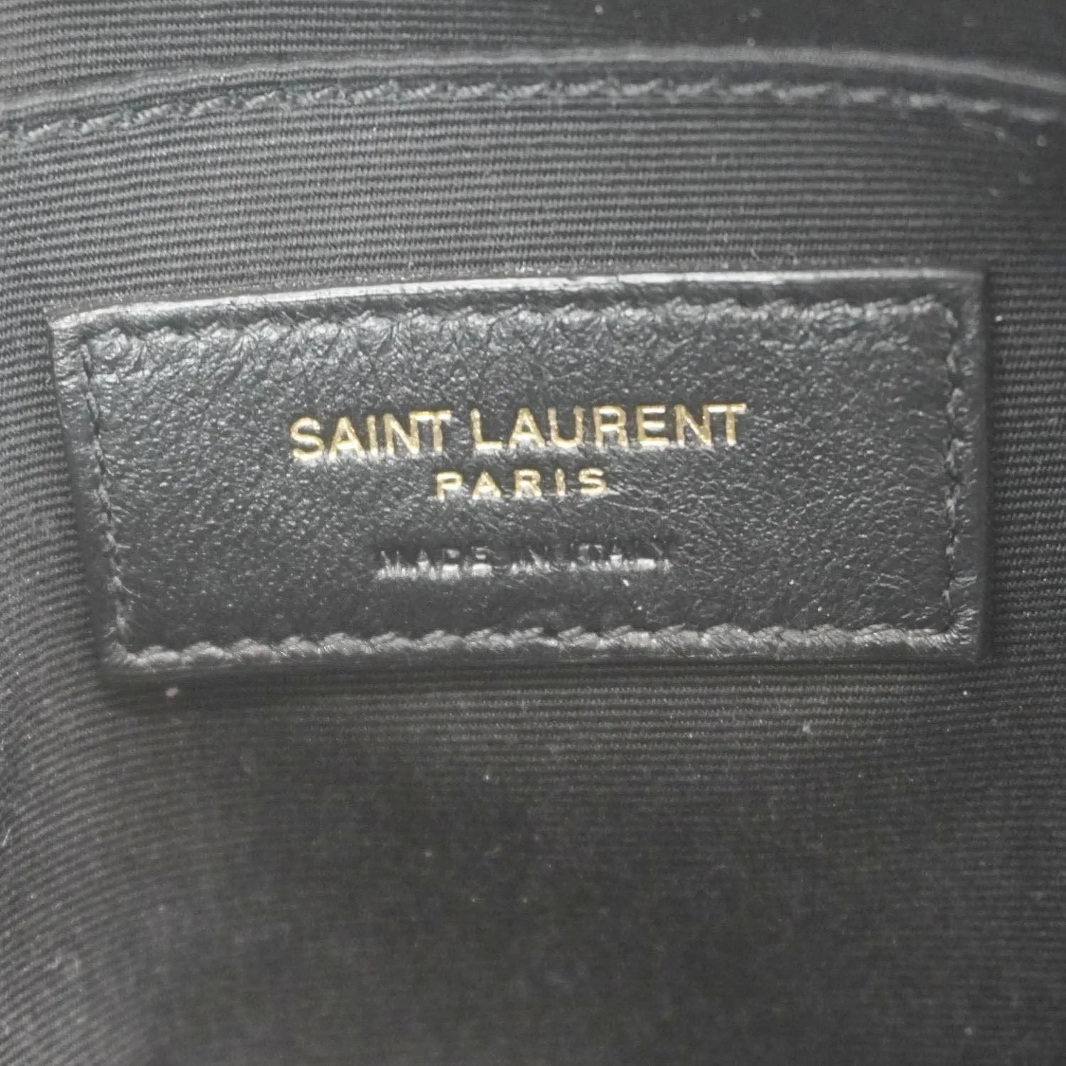 YVES SAINT LAURENT Lou Camera Monogram Leather Shoulder Bag Gray
