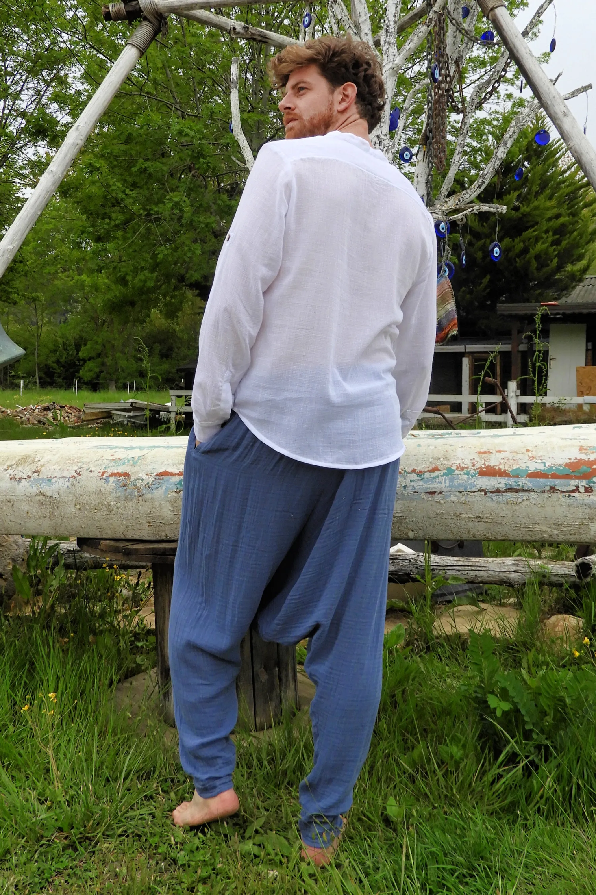 ZEUS Men's Linen Blend Shirt
