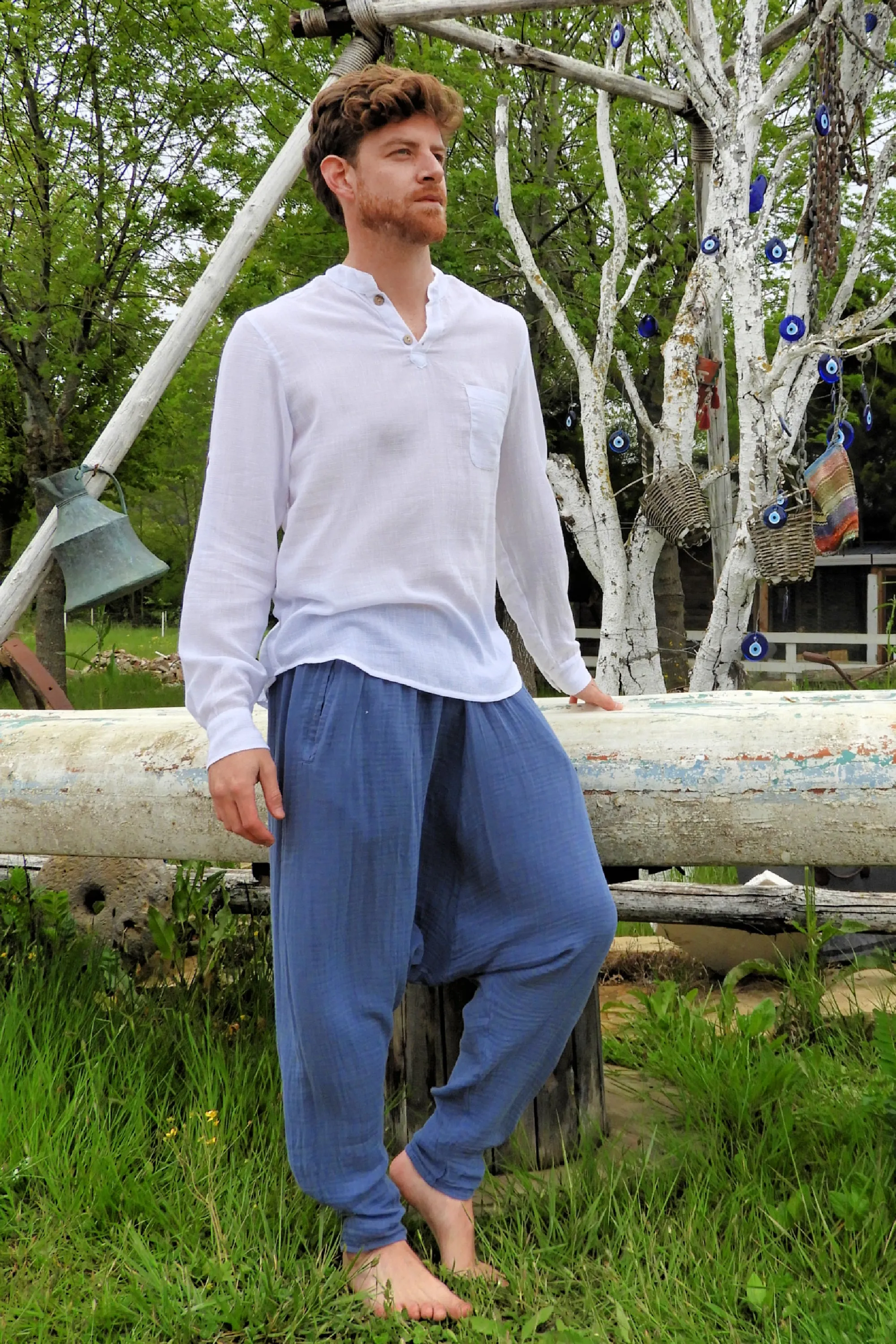 ZEUS Men's Linen Blend Shirt
