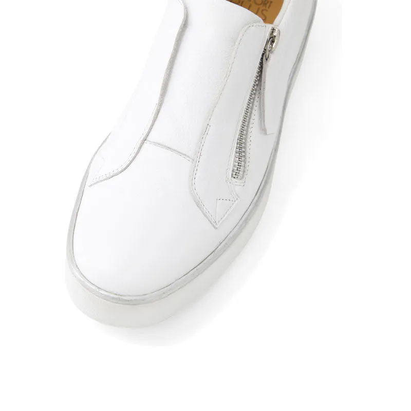 ZIKTA W - WHITE LEATHER-WHITE SOLE